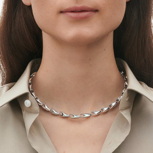 Georg Jensen Silver Reflect Medium Necklace