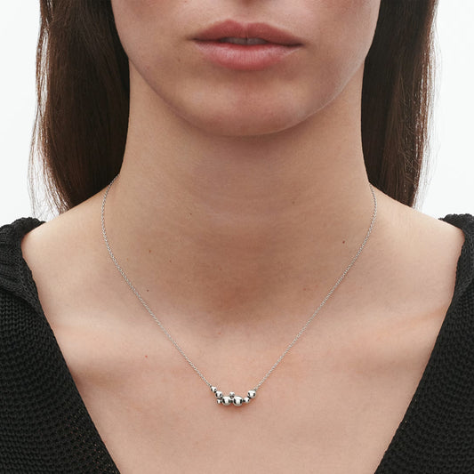 Georg Jensen Silver Moonlight Grapes Necklace