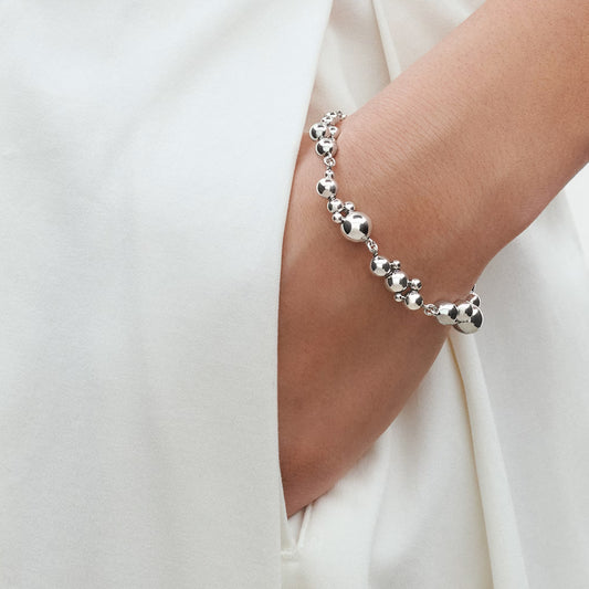 Georg Jensen Silver Moonlight Grape Medium Length Bracelet
