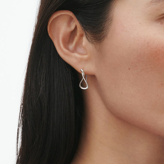 Georg Jensen Silver Mercy Small Drop Earrings