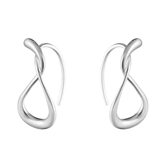 Georg Jensen Silver Mercy Small Drop Earrings