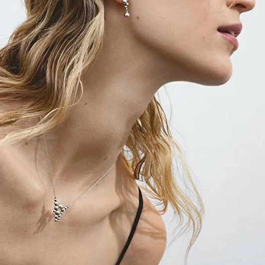 Georg Jensen Silver Moonlight Grapes Chandelier Necklace