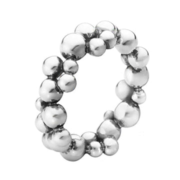 Georg Jensen Silver Moonlight Grapes Band Ring Size 56