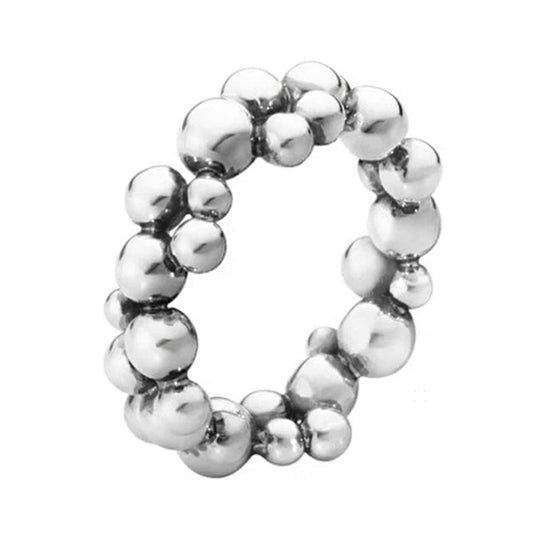 Georg Jensen Silver Moonlight Grapes Band Ring Size 58