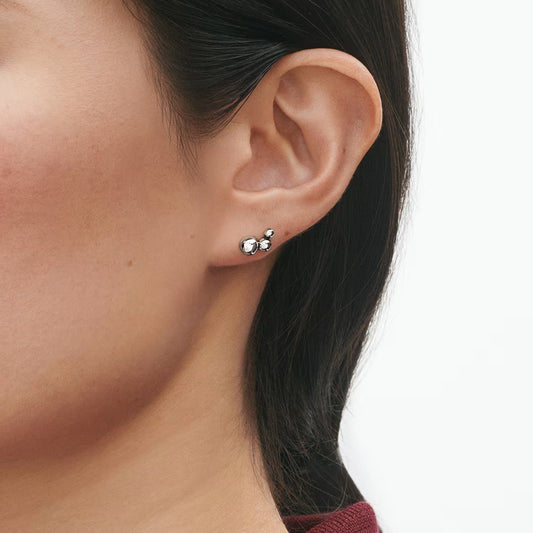 Georg Jensen Silver Moonlight Grapes Stud Earrings