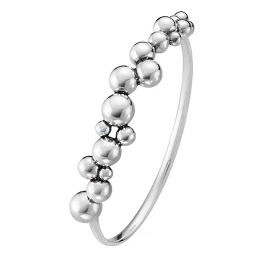 Georg Jensen Silver Moonlight Grapes Medium Size Bangle