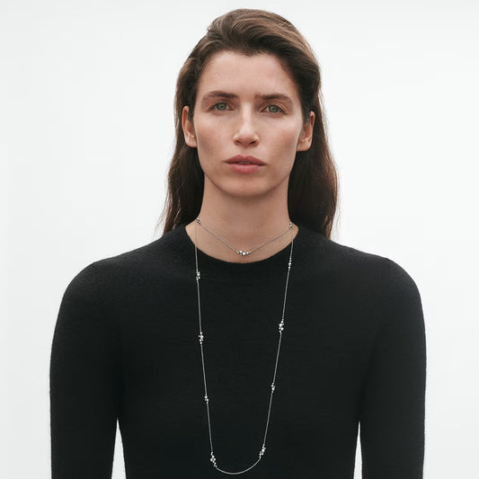 Georg Jensen Silver Moonlight Grapes Sautoir Long Necklace