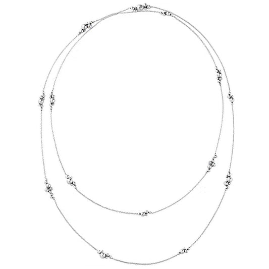 Georg Jensen Silver Moonlight Grapes Sautoir Long Necklace