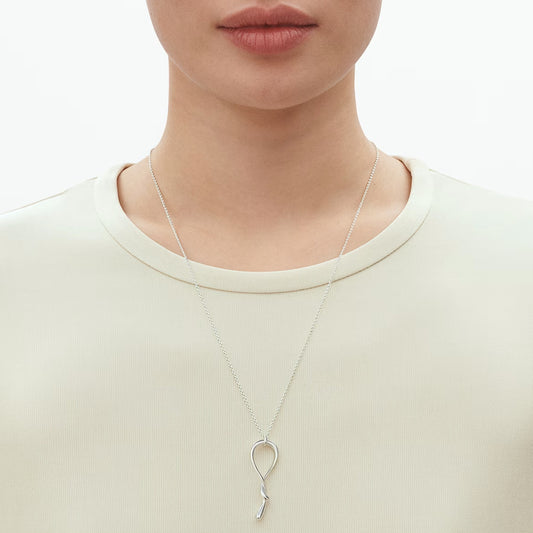 Georg Jensen Silver Mercy Pendant & Chain Necklace