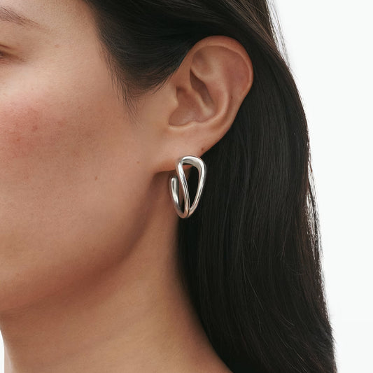 Georg Jensen Silver Mercy Ear Hoops