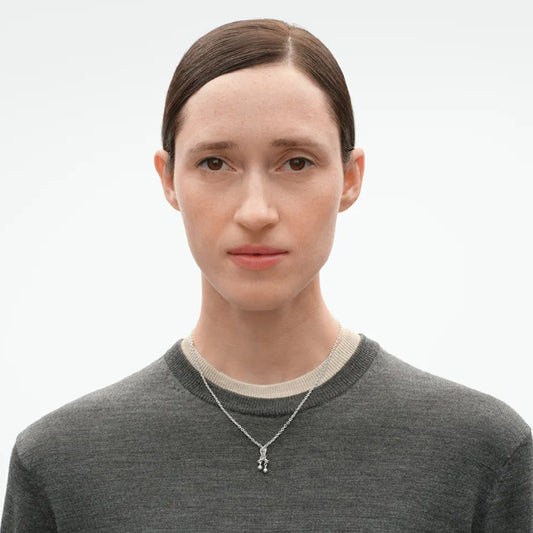 Georg Jensen Silver Weft Pendant Necklace