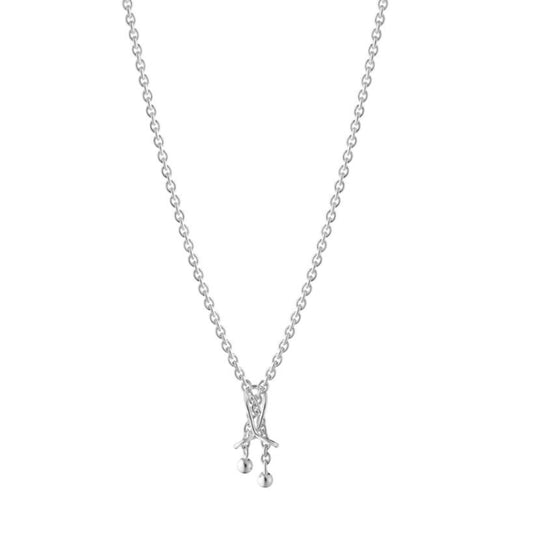 Georg Jensen Silver Weft Pendant Necklace