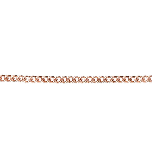 9ct Rose Gold Diamond Cut Curb Chain Extender 16-18'