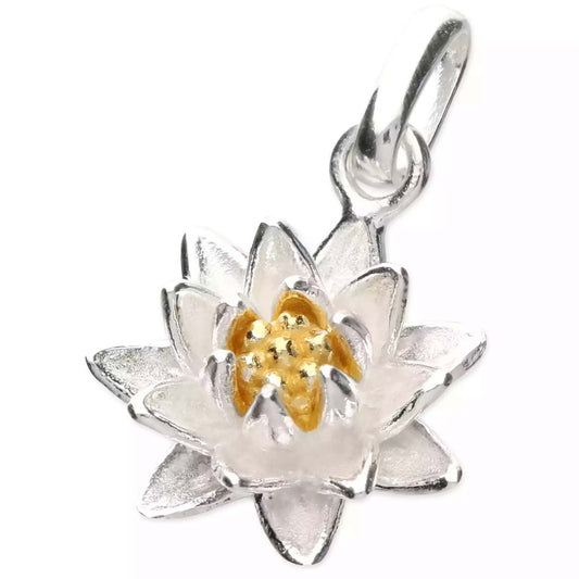 Sterling Silver & Gold Plated Water Lily Pendant