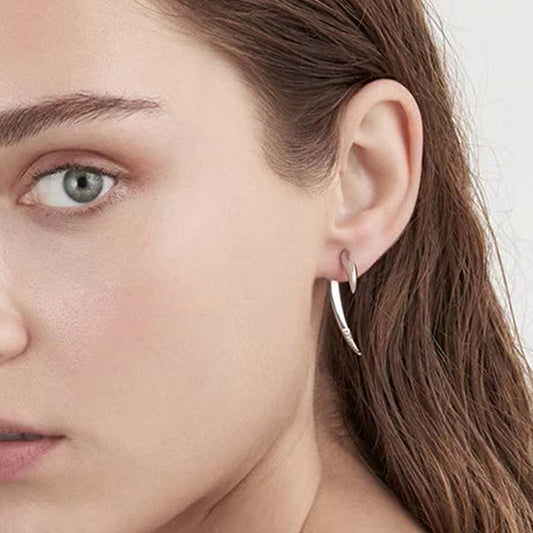 Shaun Leane Silver & Diamond Hook Earrings HT010.SSWHEOS