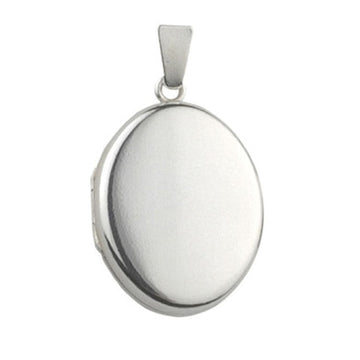 SIL PLAIN OVAL 20MM LOCKET