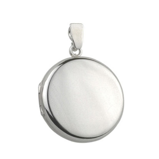 SIL 18 x 18MM  PLAIN ROUND LOCKET