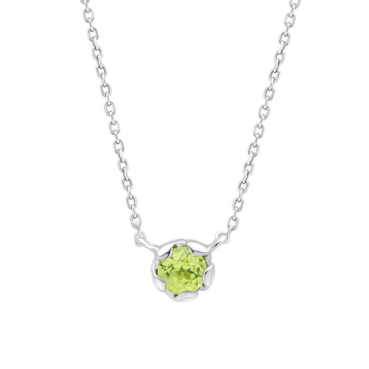 Laura Ashley Petal Set Peridot Necklace N4670G