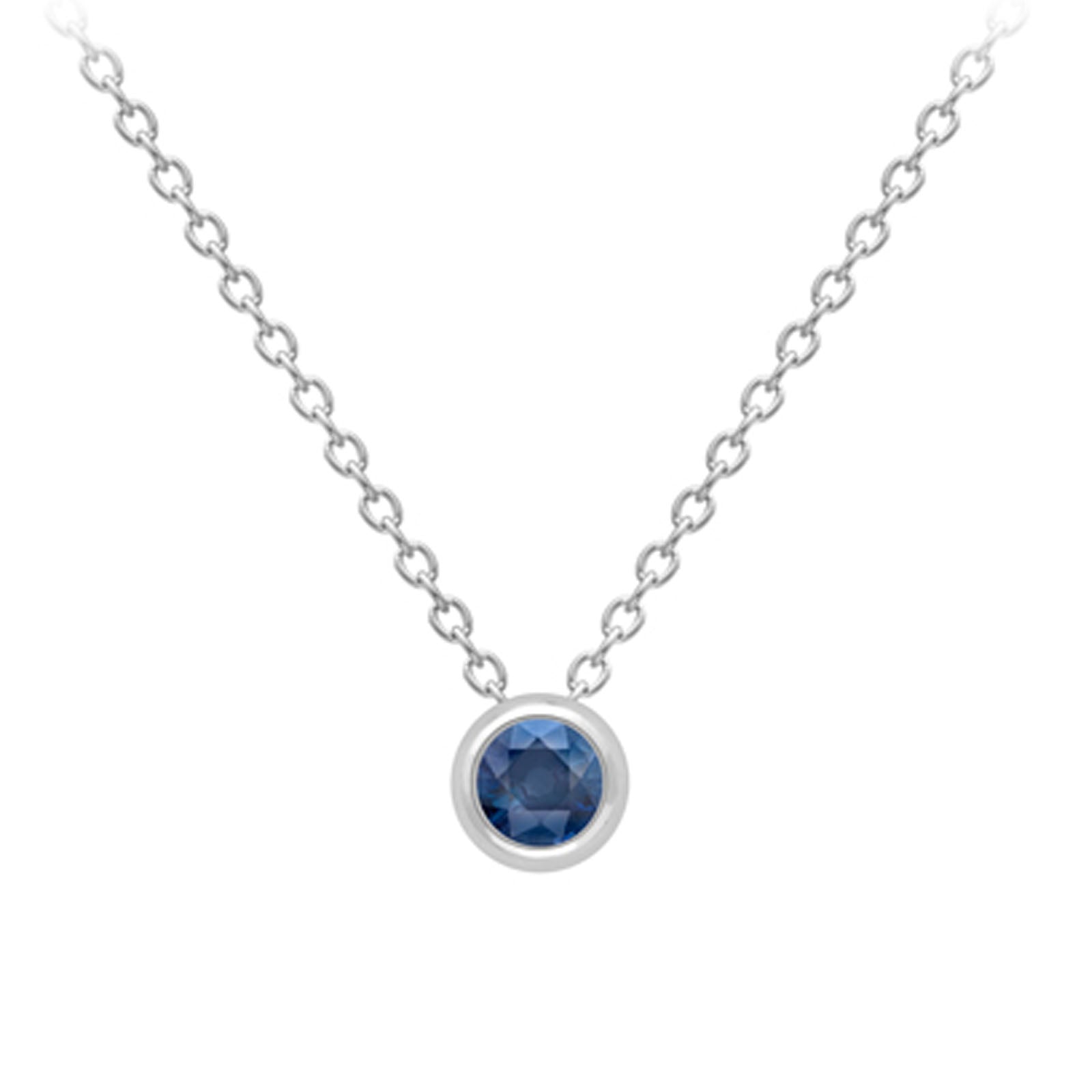 9W SAPPHIRE NECKLACE 18'/45CM