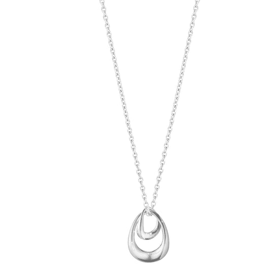 GEORG JENSEN SILVER SMALL OFFSPRING PENDANT & CHAIN