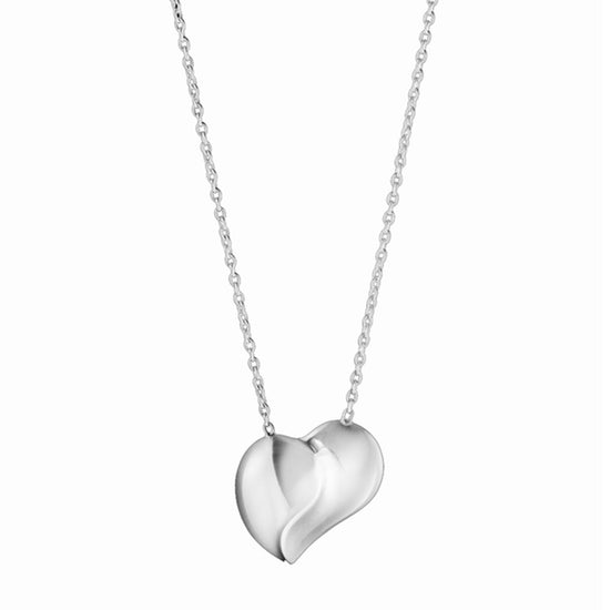 GEORG JENSEN SILVER 2023 HEART PENDANT & CHAIN