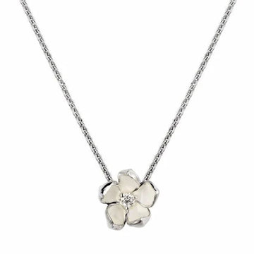 SHAUN LEANE SILVER DIAMOND CHERRY BLOSSOM NECKLACE