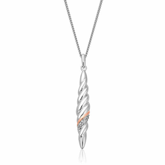 CLOGAU LOVERS TWIST PENDANT & CHAIN