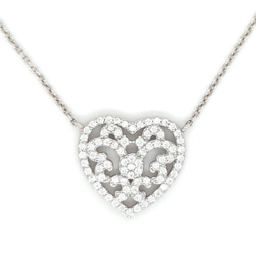 DF CZ FILIGREE HEART NECKLET