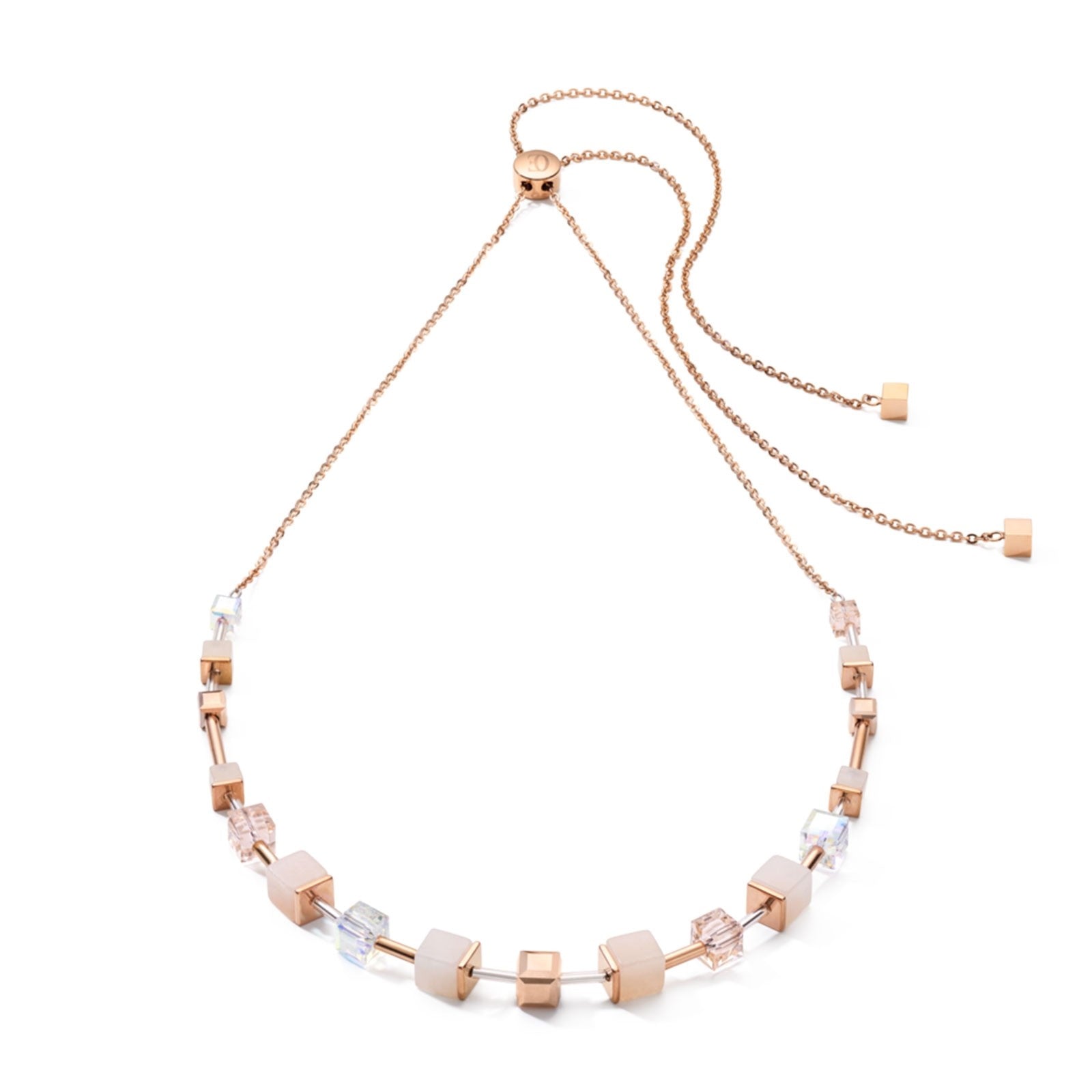 CDL NECKLACE PEACH-ROSEGOLD