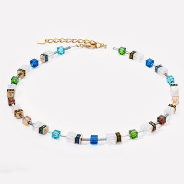 CDL NATURE MULTICOLOUR GOLD NECKLACE