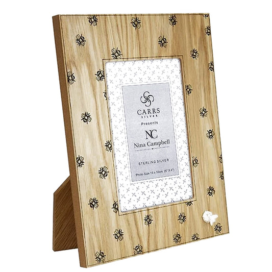 Oak Wood 5X7" Bee Motif Photo Frame