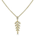 18CT YELLOW GOLD DIAMOND SET 0.42CT  BARLEYCORN PENDANT