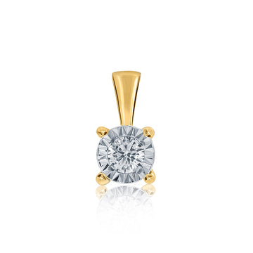 9Y 0.05CT ILLUSION DIAMOND PENDANT