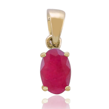 9Y 4 x6MM OVAL RUBY PENDANT