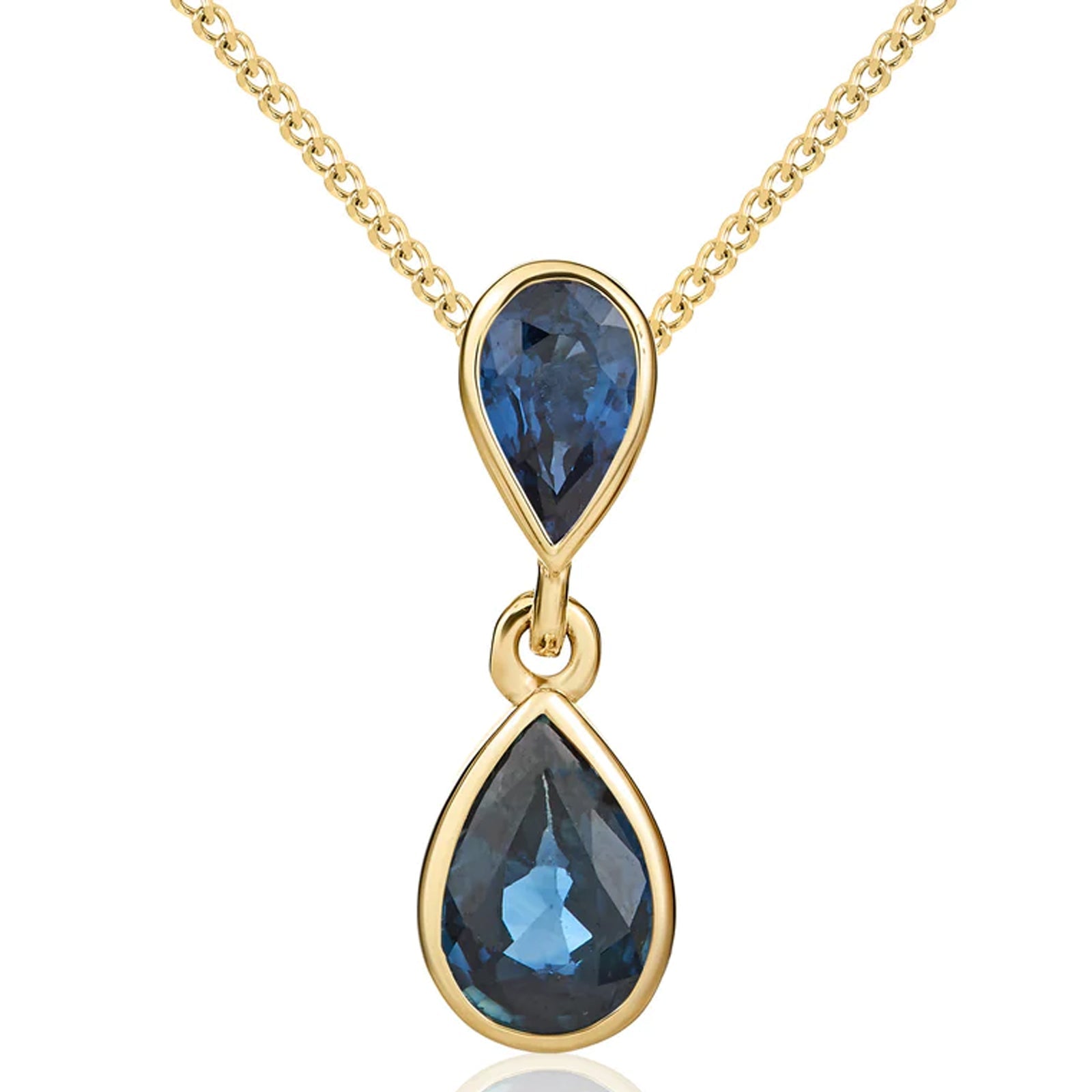 9Y 2 PEAR SAPPHIRE PENDANT