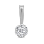 PLT DIAMOND 0.15CT CLUSTER PENDANT