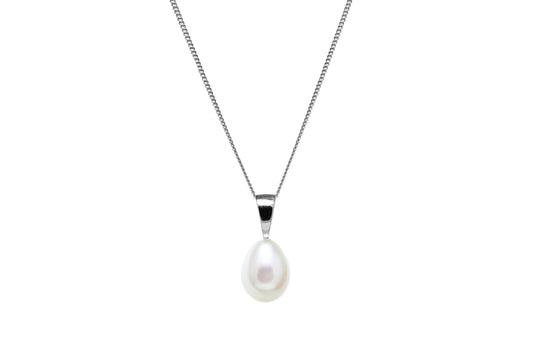 SIL WHITE 7.5-8MM CULTURED PEARL PENDANT
