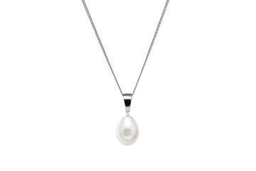 SIL WHITE 7.5-8MM CULTURED PEARL PENDANT