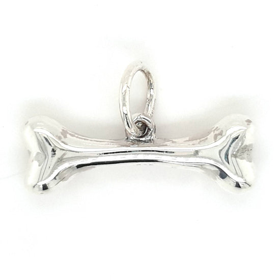 STERLING SILVER SOLID BONE PENDANT