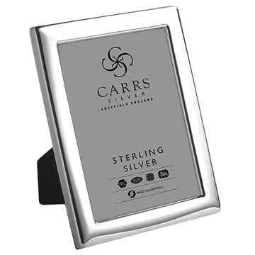 Sterling Silver Plain 6X4" Rectangle Velvet Back  Photoframe