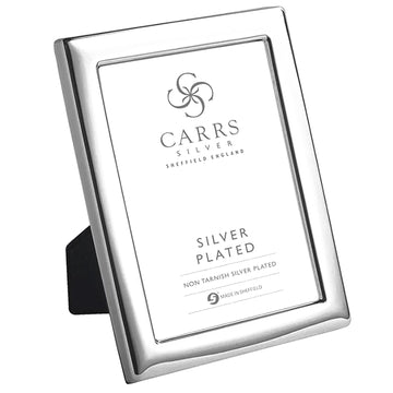 Silver Plated 7X5" Plain Velvet Back Photoframe