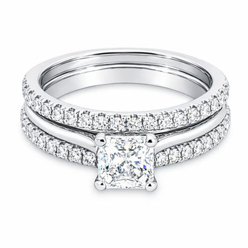 Platinum Diamond 0.38ct Double Row Wedding/Eternity Ring