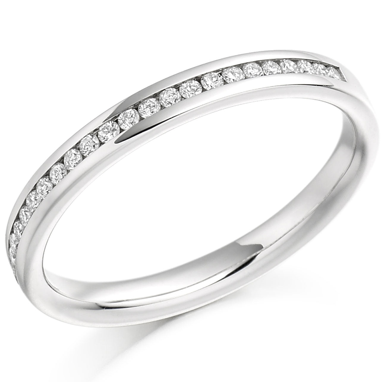 18WG CHANN SET DIA 0.15CT ET RING