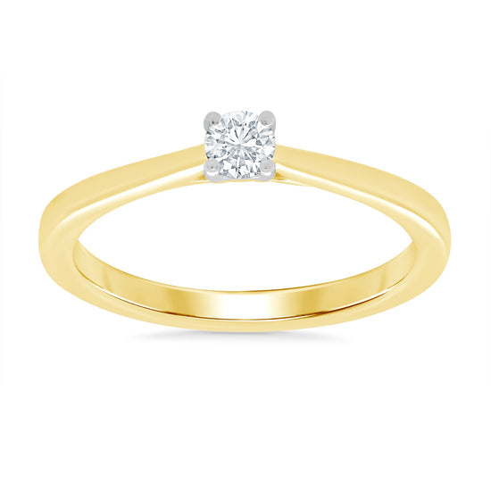 9Y 0.15CT DIAMOND SOLITAIRE RING