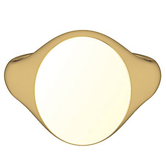 9CT YELLOW GOLD 14X12MM OVAL