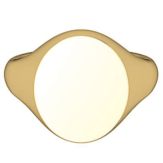 9CT YELLOW GOLD 14X12MM OVAL