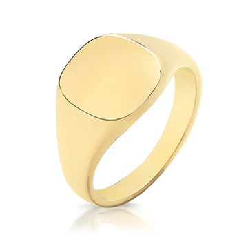 9Y 12X11 MM MEDIUM CUSHION SIGNET RING