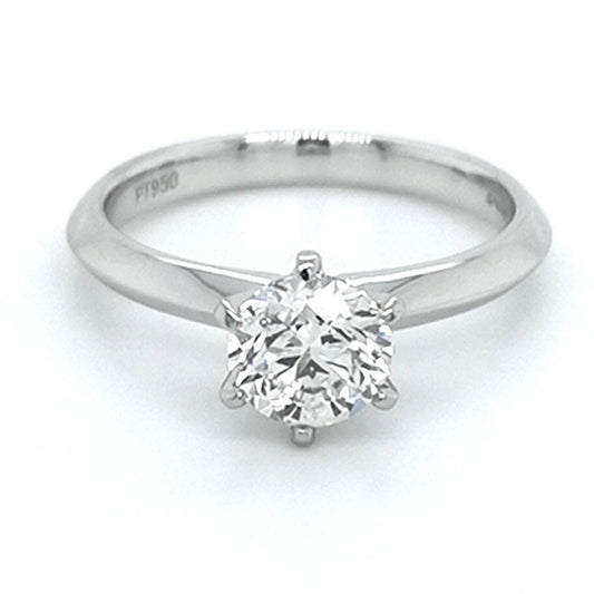 PLT DIAMOND 0.75CT GSI2 BRILLIANT CUT 6 CLAW SET SOLITAIRE RING