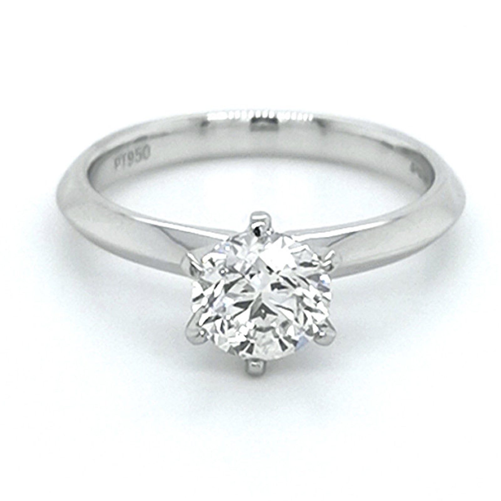 PLT DIAMOND 0.26CT HVS2 CLAW SET SOLITAIRE RING