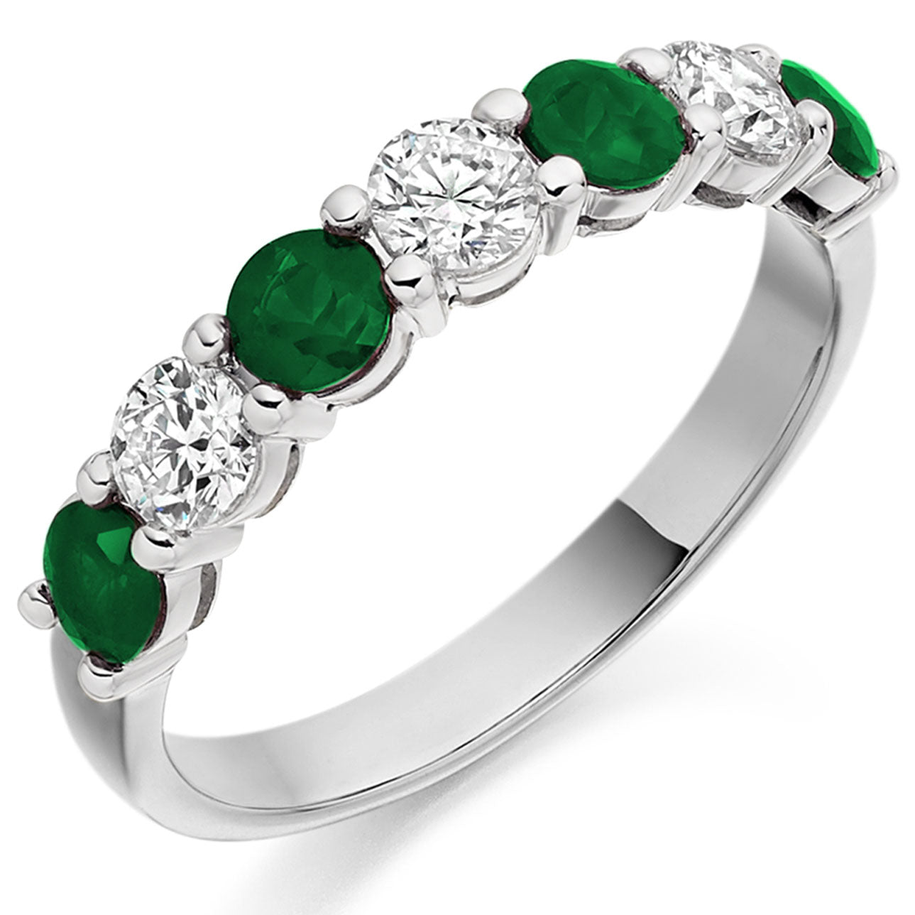 PLT DIAMOND 0.46CT GSI EMERALD 0.68CT ETERNITY